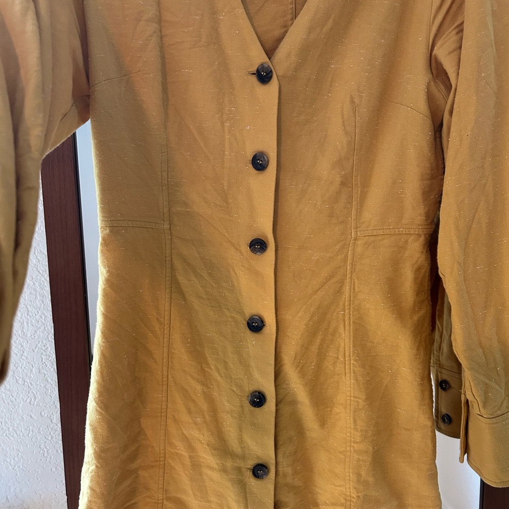 & Other Stories Yellow Tailored Dress